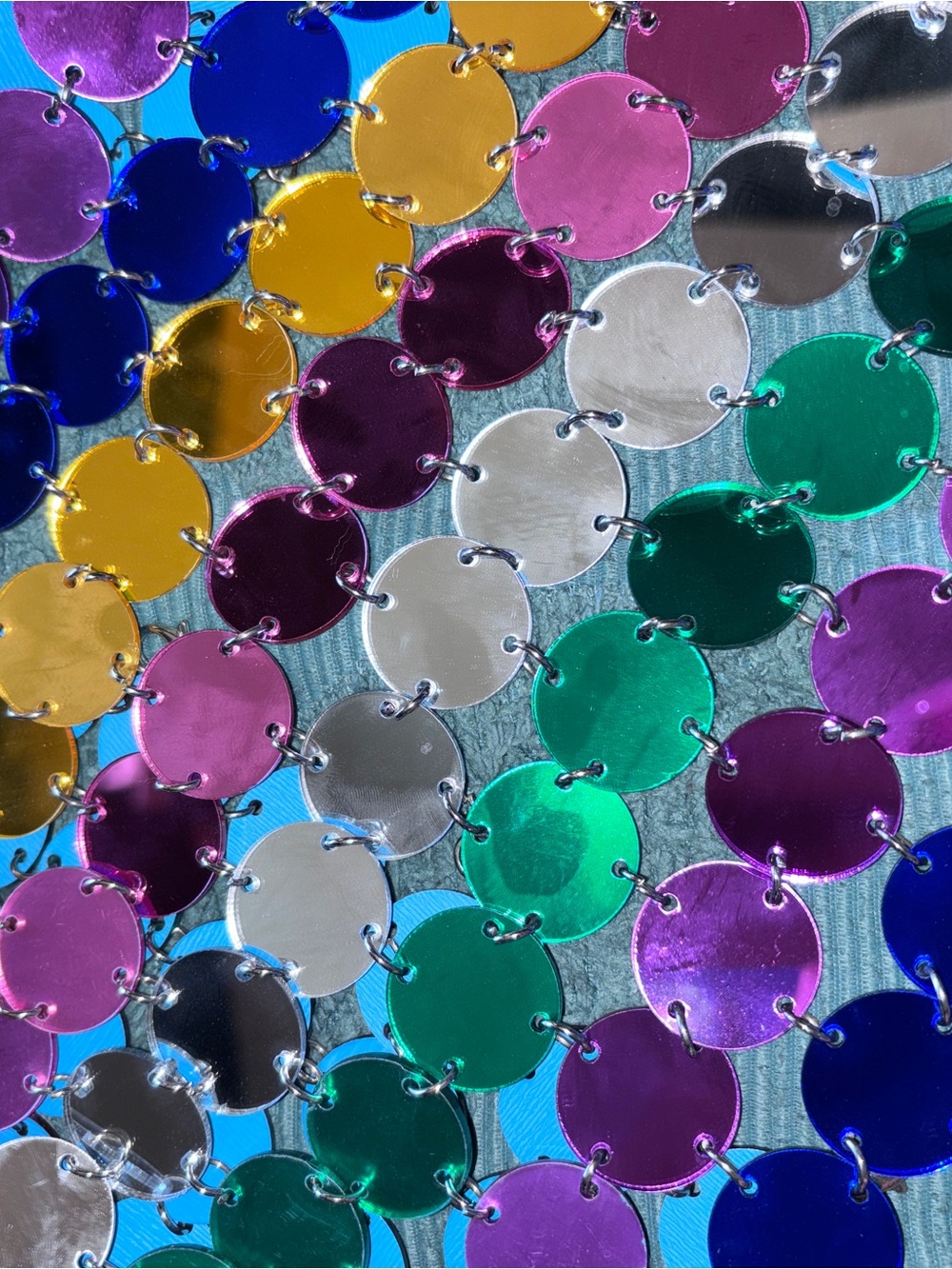 Nasty Gal Multicolor Sequin Disc Chainmail Mini Skirt - Picture 5 of 5